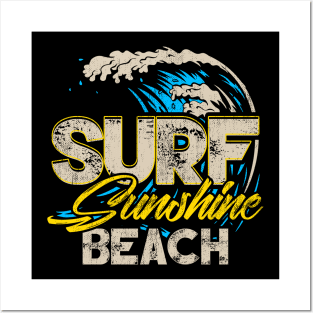 Surf Sunshine Beach Posters and Art